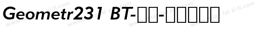 Geometr231 BT-常规字体转换